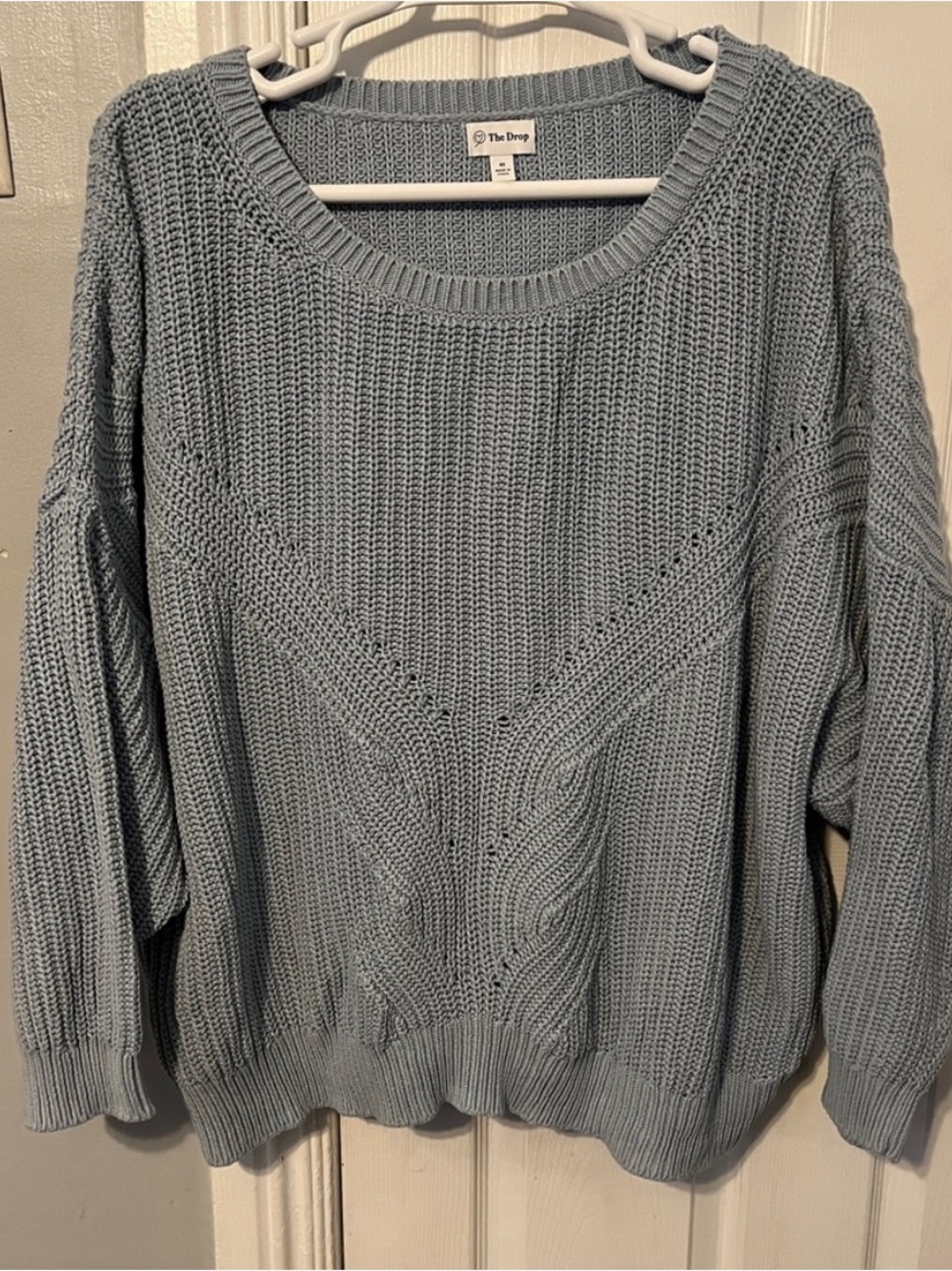 The Drop Light Blue Knit Sweater 4X